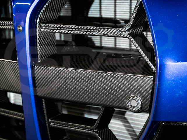 2021-Up BMW G80 M3 & G82 M4 W/ NO ACTIVE CRUISE CONTROL | CSL Style Carbon Fiber Front Kidney Grille Replacement