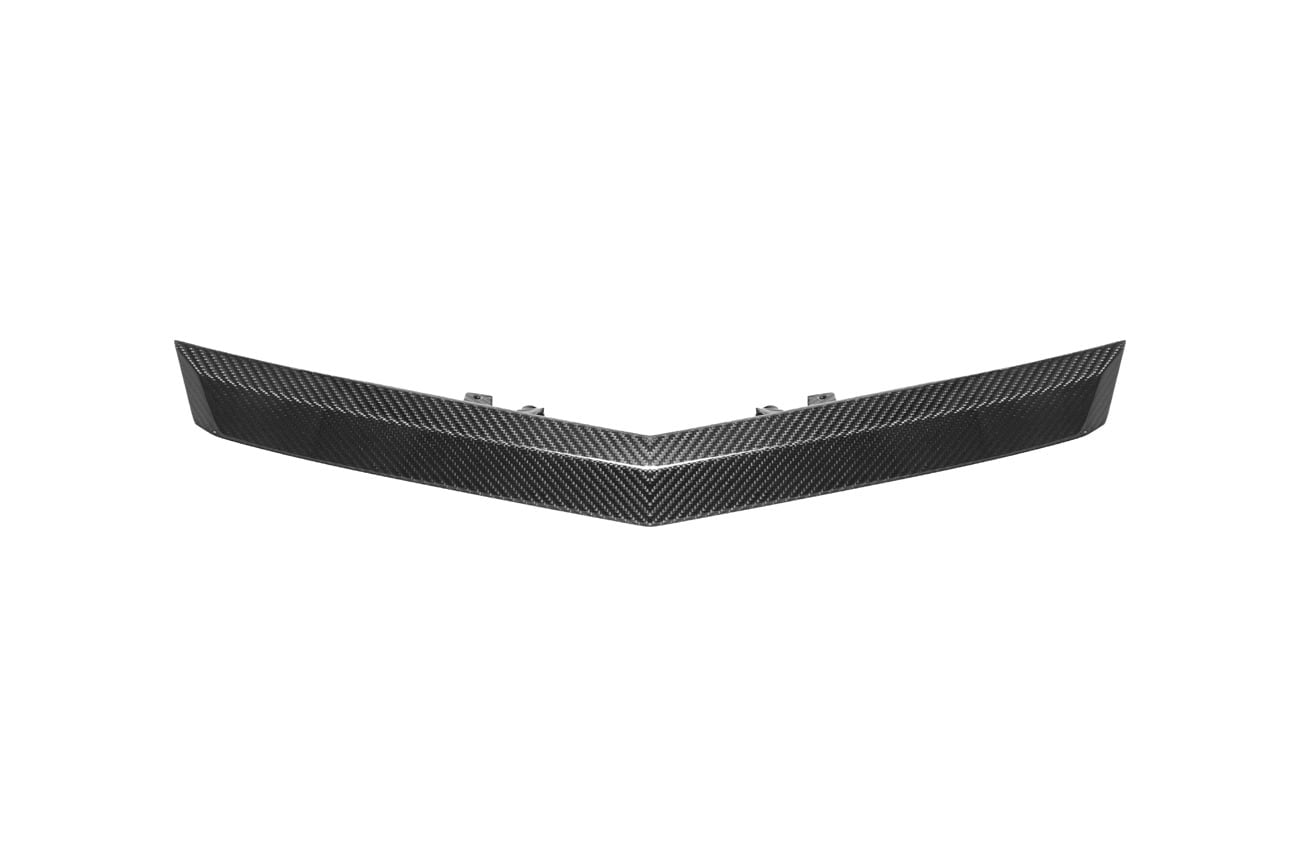 2009-15 CADILLAC CTS-V V2 COUPE | CARBON FIBER REAR TRUNK DECKLID APPLIQUÉ INSERT-FOR MODELS EQUIPPED WITH SINGLE LENS CAMERA