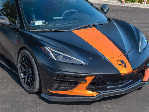 2020+ CORVETTE C8 STINGRAY & Z51 | Z06 Z07 PERFORMANCE FRONT LIP SPLITTER & CANARDS GROUND EFFECTS