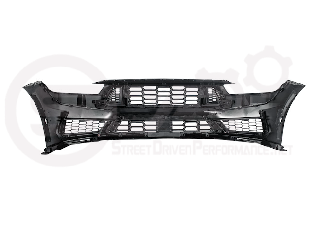 2024-Up Mustang S650 EcoBoost & GT | Dark Horse Style Front Bumper Full Replacement Kit w/ LED Light Side Grille