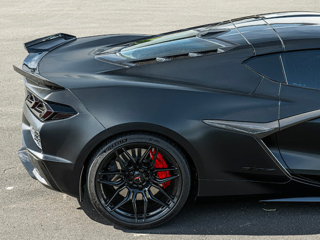 2023-Up CORVETTE C8 Z06 / E-RAY | CARBON FIBER REAR SPOILER WICKER BILL EXTENSION