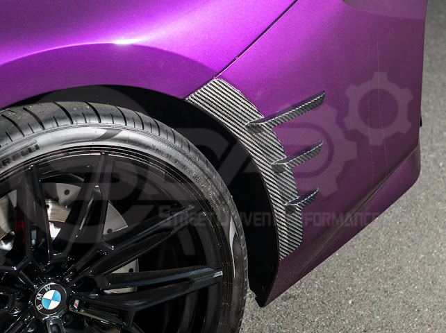 2023-UP BMW G87 M2 | DRY CARBON FIBER ADD-ON FENDER WHEEL ARCH TRIM FRONT & REAR PAIR