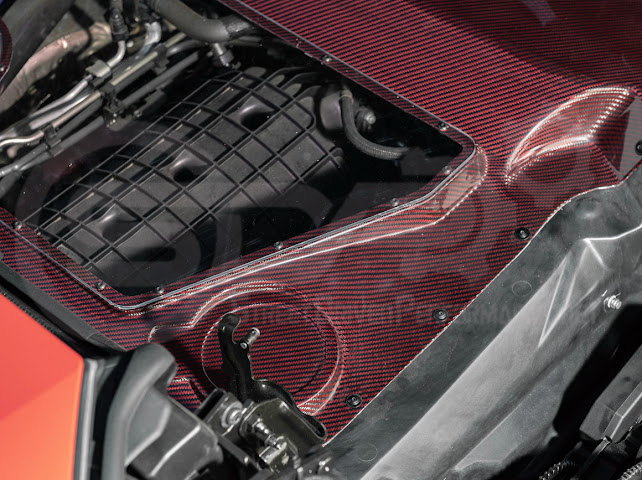 2020+ CORVETTE C8 CONVERTIBLE | HTC CARBON FIBER EXPOSED ENGINE BAY PANEL COVER REPLACEMENT