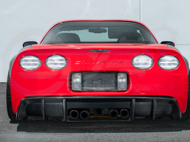 1997-2004 Chevrolet Corvette C5 | SDP Performance style CARBON FIBER Rear Bumper Finned Diffuser