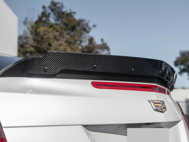 2016-2019 Cadillac ATS-V COUPE  | Wickerbill Trunk Spoiler Wing Carbon Fiber