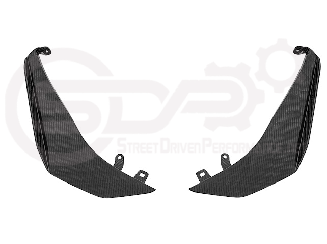 2023-UP CORVETTE C8 Z06, E-RAY, ZR1 | Z07 PERFORMANCE PACKAGE CARBON FIBER FRONT BUMPER SIDE CANARDS DRIVE PLANES PAIR