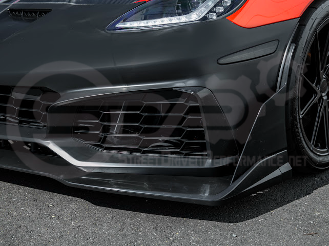 2005-2013 Corvette C6 Z06 | C7 ZR1 Style Primer Black Front Bumper Conversion Kit Replacement