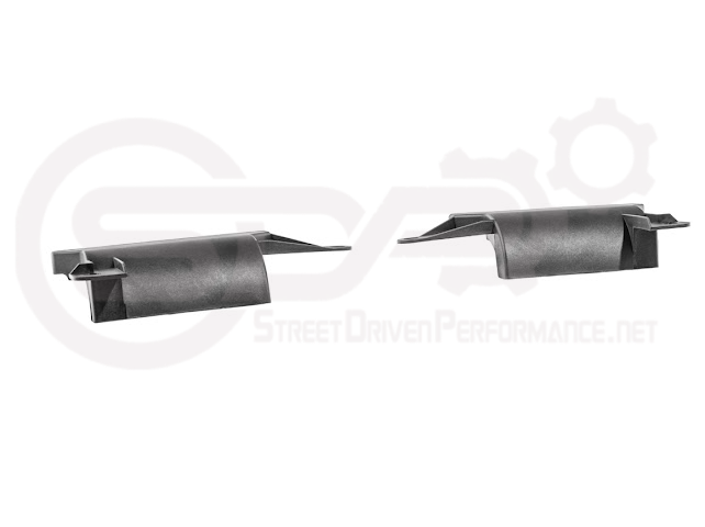 Pair of Street Driven Performance underbody air deflector cooling duct scoops for 2020-up Chevrolet Corvette C8 exterior trim.