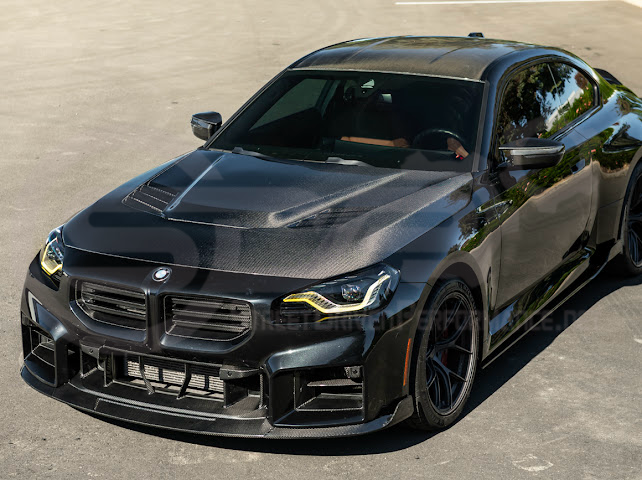 2023-Up BMW G87 M2 | TR Style 3PCS Carbon Fiber Front Bumper Splitter Lip Ground Effects