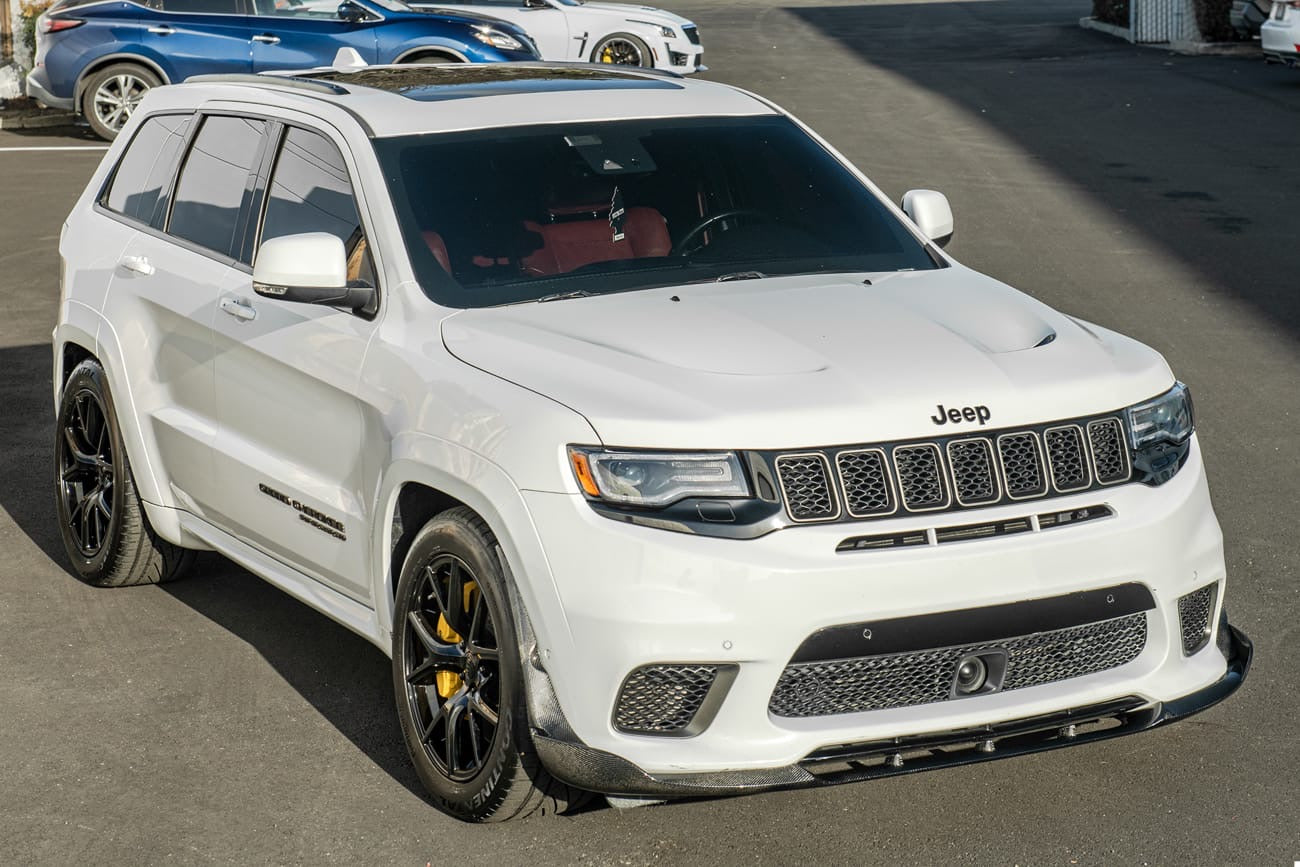 2017-2021 Jeep SRT8 Trackhawk 3 Piece CARBON FIBER Front Splitter Lip Ground Effects