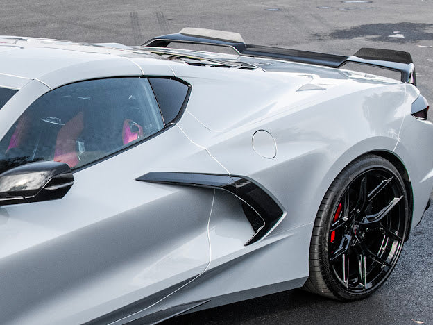 2020+ CORVETTE C8 Z51 | REAR TRUNK SPOILER *ADD-ON* WICKER EXTENSION PAIR