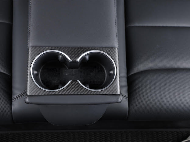 2024-UP TESLA MODEL 3 CARBON FIBER INTERIOR WATER CUP FRAME