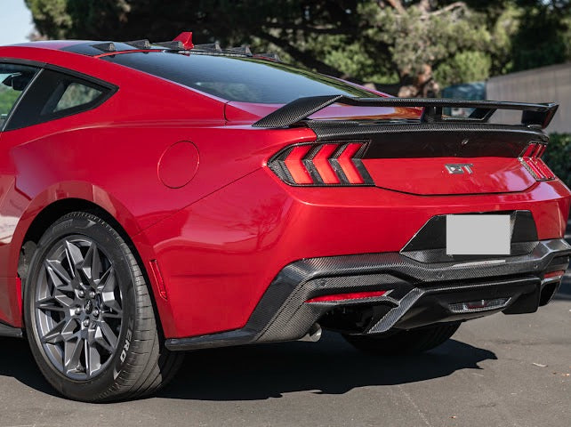 2024-Up Ford Mustang S650 | GT Style CARBON FIBER Rear Trunk Lid Wing & Spoiler Panel