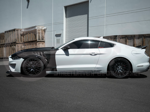 2018-2023 Ford Mustang S550 | GT500 Style Carbon Fiber Front Side Vented Fenders PAIR