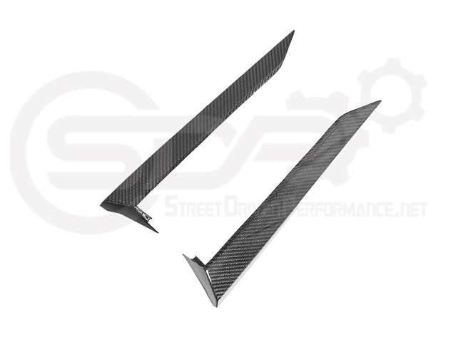 Carbon fiber side fender intake vent doors for Corvette C8 E-Ray and Z06 by Street Driven Performance, shown on the vehicle.