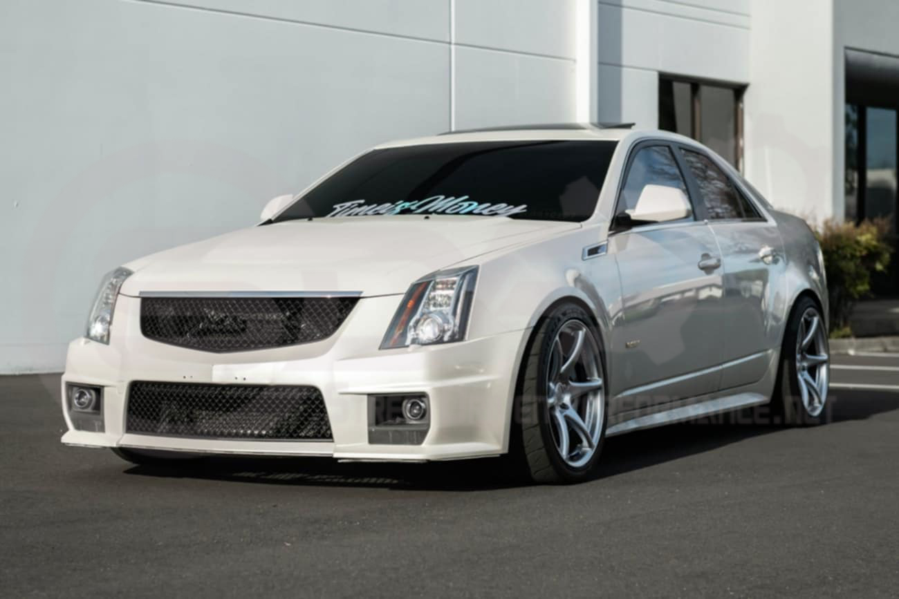 2009-2015 Cadillac CTS-V V2 -  Black front grilles set (blank no emblem)