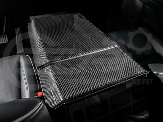 2024-Up Tesla Cybertruck | Interior DRY Carbon Fiber Rear Display Upper Cover