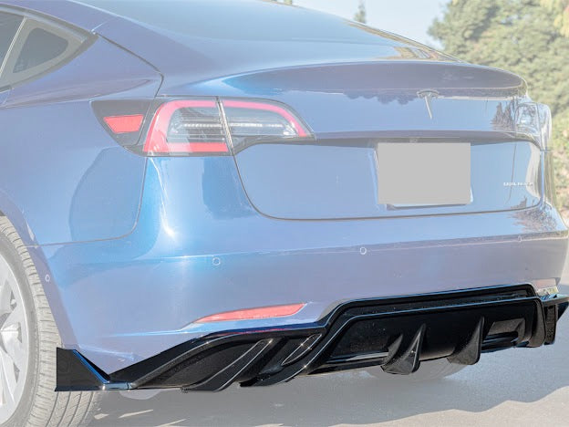 2017-UP TESLA MODEL 3 PERFORMANCE REAR BUMPER DIFFUSER