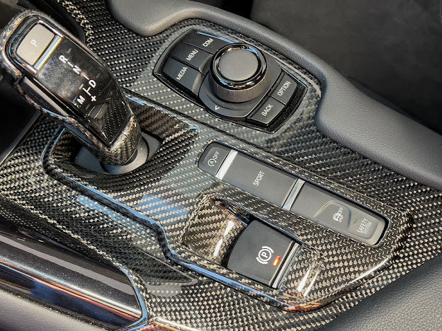 2020-Up Toyota GR Supra A90 A91 | CARBON FIBER Center Gear Shift Box Panel Trim Cover (Pair)