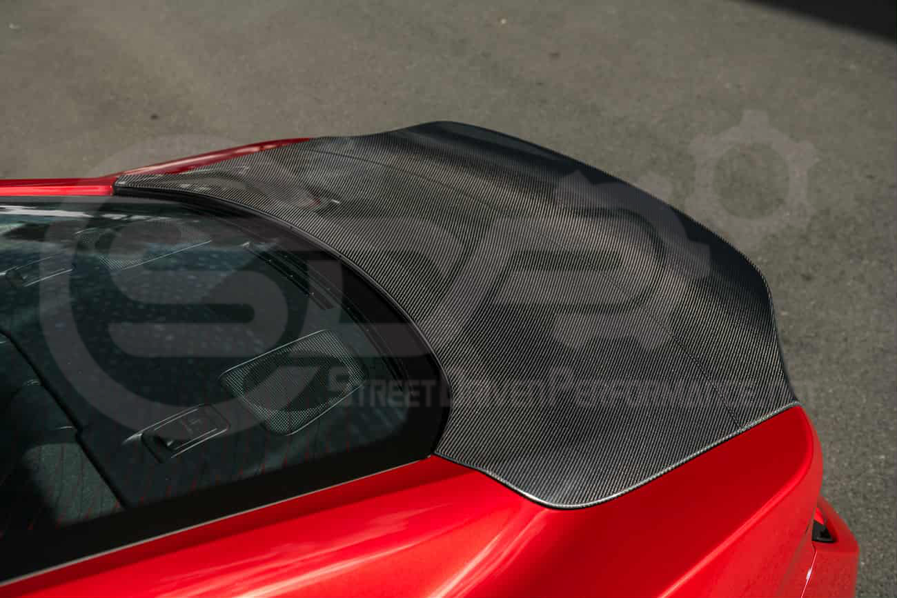 2024-UP FORD MUSTANG S650 | SUPER SNAKE STYLE CARBON FIBER REAR TRUNK DECKLID WITH INTEGRATED SPOILER WING