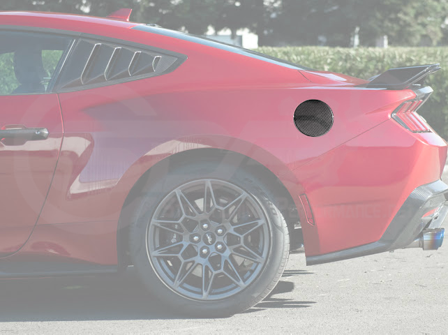 2024-UP FORD MUSTANG S650 | FACTORY STYLE DRY CARBON FIBER SIDE FENDER FUEL TANK GAS LID COVER