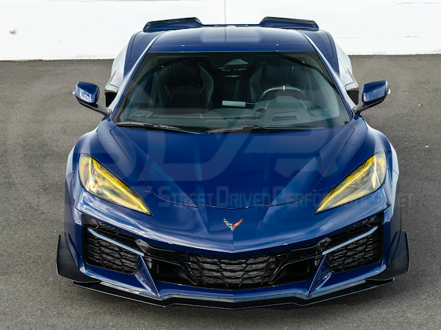 2023-UP CORVETTE C8 Z06, E-RAY, ZR1 | Z07 PERFORMANCE PACKAGE CARBON FIBER FRONT BUMPER SIDE CANARDS DRIVE PLANES PAIR