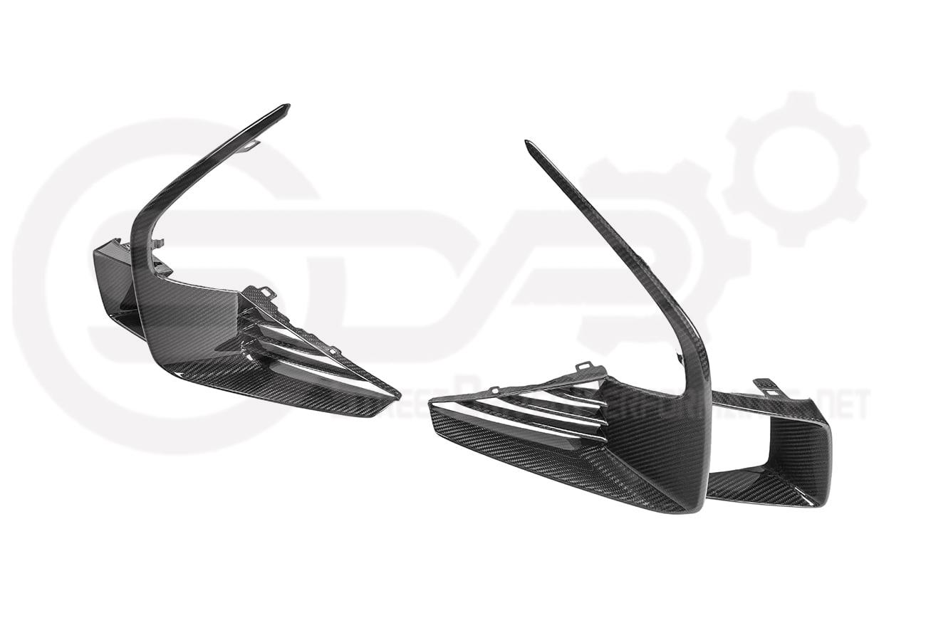 2025-Up Cadillac CT5-V Blackwing | CARBON FIBER Front Bumper Lower Side Air Ducts Inserts Replacements Pair