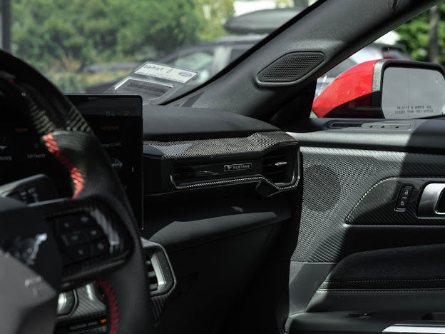 2024-UP FORD MUSTANG S650 | CARBON FIBER PASSENGER SIDE AC OUTLET TRIM COVER PANEL