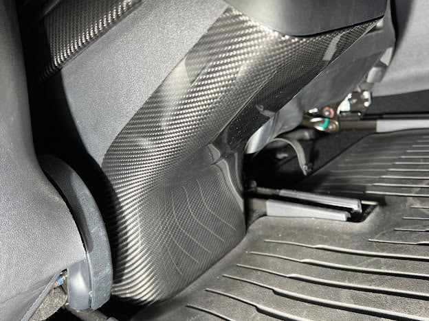 2020-UP TESLA MODEL 3 & Y CARBON FIBER INTERIOR REAR ANTI-KICK PLATE COVER