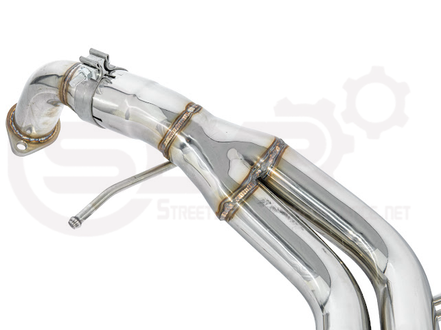 Hyundai Veloster Turbo exhaust axle back dual 4-inch muffler delete with chrome or burnt tips from Street Driven Performance