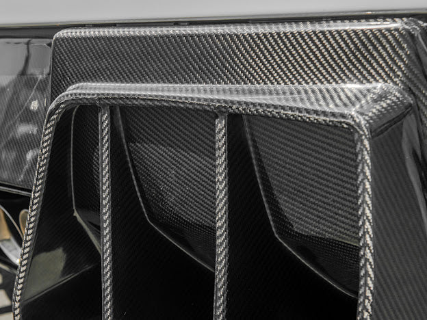2014-2019 Corvette C7 Performance Track CARBON FIBER Rear Bumper Finned Diffuser