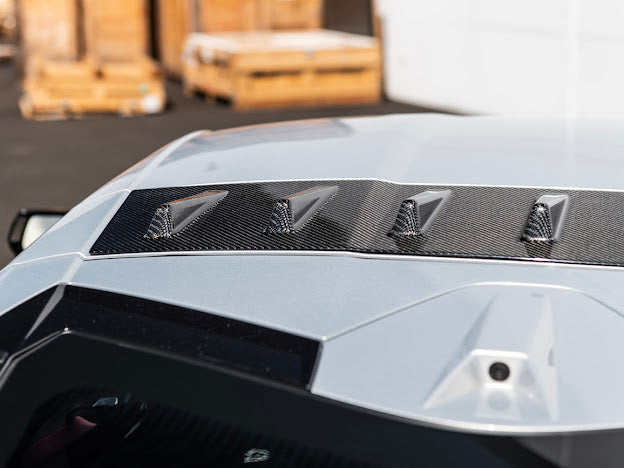 2020+ CHEVROLET CORVETTE C8 COUPE | CARBON FIBER REAR ROOF WING SPOILER VORTEX GENERATORS