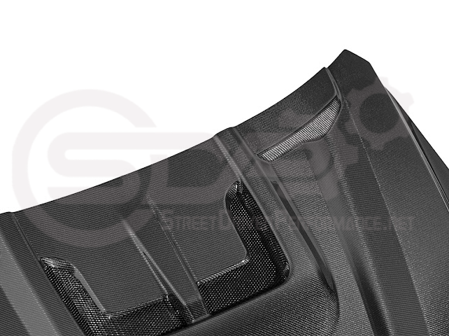 2022-UP TOYOTA TUNDRA | SDP CARBON FIBER FRONT VENTED HOOD WITH SIDE VENTS