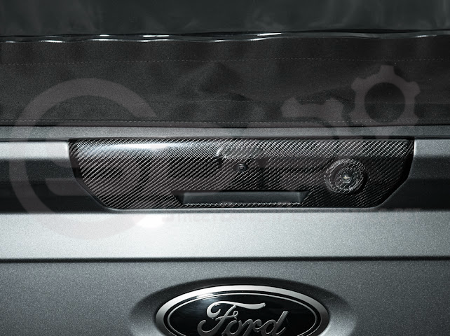 2021-UP FORD F-150 | FACTORY STYLE CARBON FIBER REAR TRUNK TAILGATE HANDLE ASSEMBLY COVER