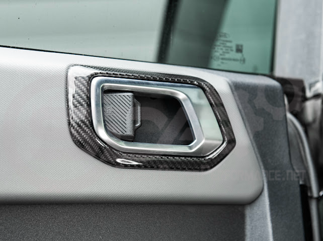 2021-UP FORD BRONCO CARBON FIBER REAR DOOR HANDLE TRIM COVER