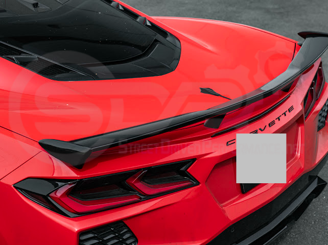2020-Up Corvette C8 Stingray & Z51 |FaceliftedbRear Trunk High Wing Spoiler (Matte Black or Carbon Flash)