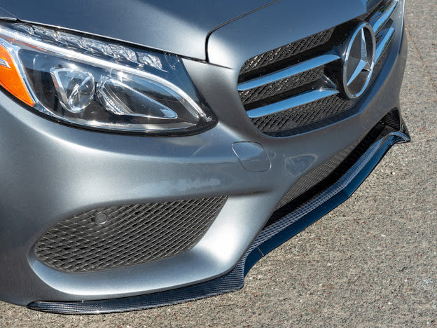 2015-2018 W205 Mercedes C-Class AMG Sport CARBON FIBER Front Bumper Lower Lip Splitter Ground Effects