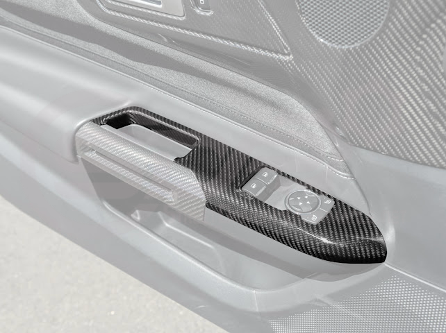 2015-2023 FORD MUSTANG S550 | CARBON FIBER SIDE DOOR GLASS LIFTING PANEL COVER TRIM