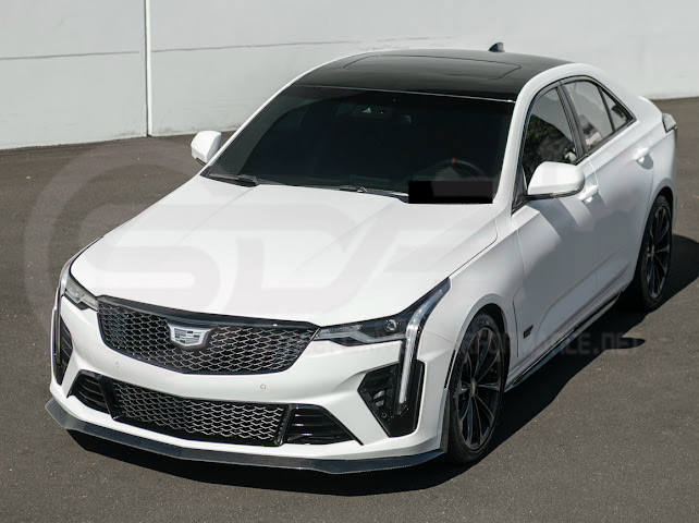 2020-Up Cadillac CT4-V Blackwing | CARBON FIBER Front Splitter Side Wheel Arches Pair