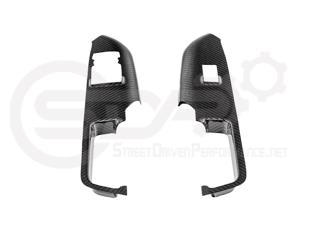2015-2023 FORD MUSTANG S550 | CARBON FIBER SIDE DOOR GLASS LIFTING PANEL COVER TRIM