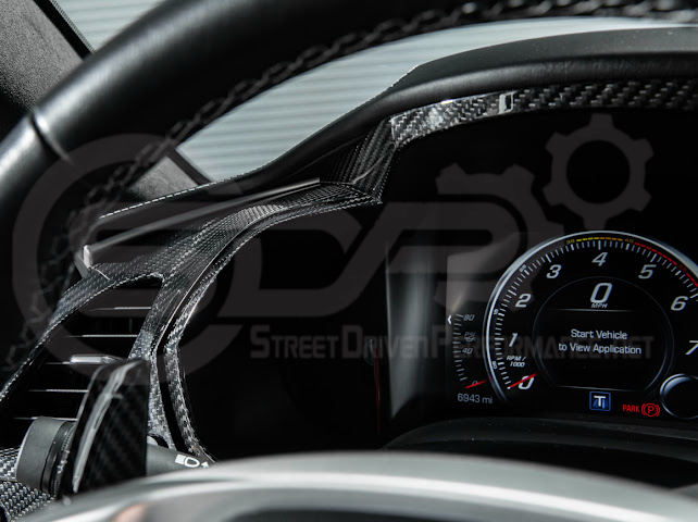 2014-2019 Chevrolet Corvette C7 | Carbon Fiber Dashboard Instrument Cluster Gauge Frame Trim Cover