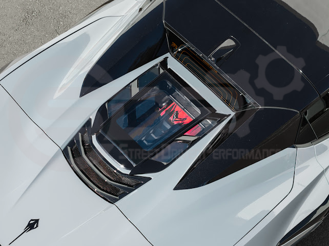 2020-UP CORVETTE C8 CONVERTIBLE | REAR HATCH UPPER HTC TONNEAU WINDOW INSERTS