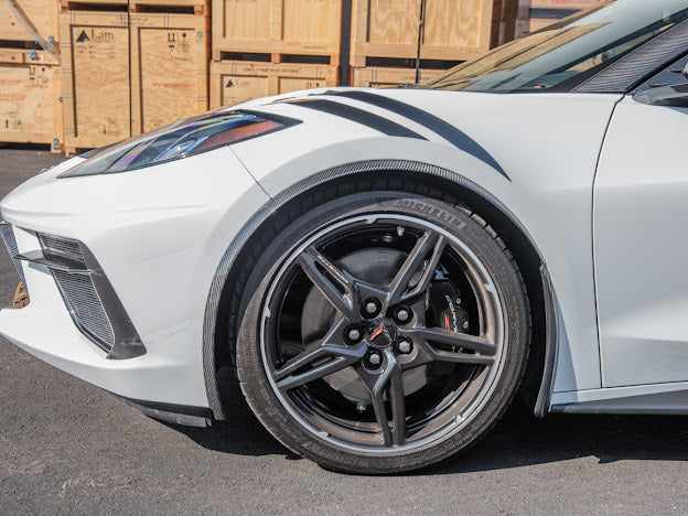 2020+ CHEVROLET CORVETTE C8 CARBON FIBER SIDE WHEEL FENDER PAIR