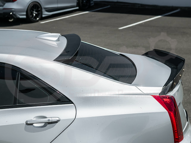 2013-2018 Cadillac ATS ATS-V Sedan | Carbon Fiber Rear Roof Top Window Spoiler Wing