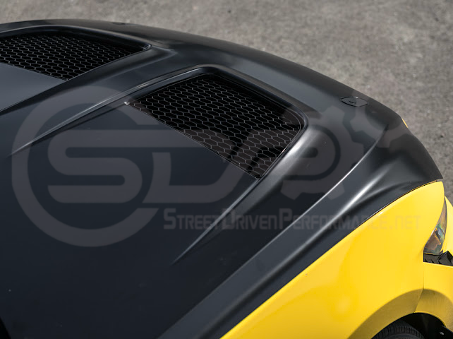 2018-2023 FORD MUSTANG S550 | GTD STYLE ALUMINUM FRONT AIR VENTED HOOD