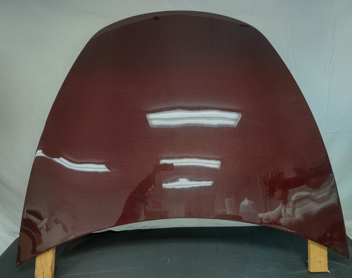 AC8000HCR - Advan OEM Design 2017-2024 Tesla Model 3 RED Carbon/ KEVLAR Fiber Hood