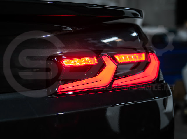 2014-2015 CHEVROLET CAMARO | GM C8 CORVETTE STYLE SEQUENTIAL SIGNAL LED REAR TAILLIGHT PAIR (CLEAR OR SMOKE TINTED LENSES)