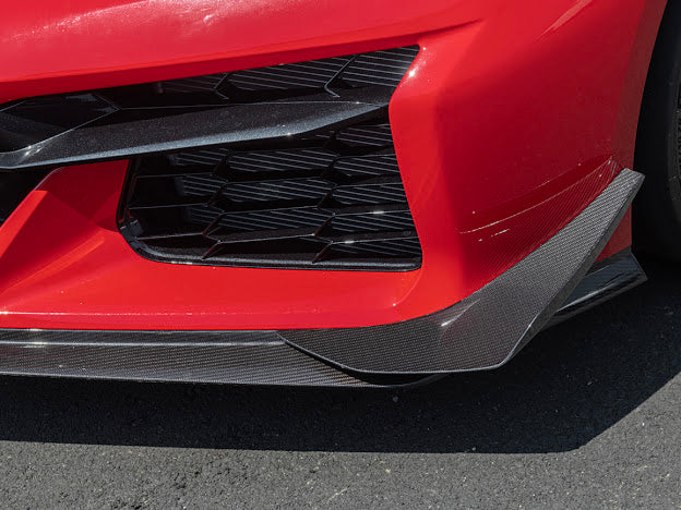 2023+ CHEVROLET CORVETTE C8 Z06 & E-RAY | CARBON FIBER FRONT SIDE CANARDS