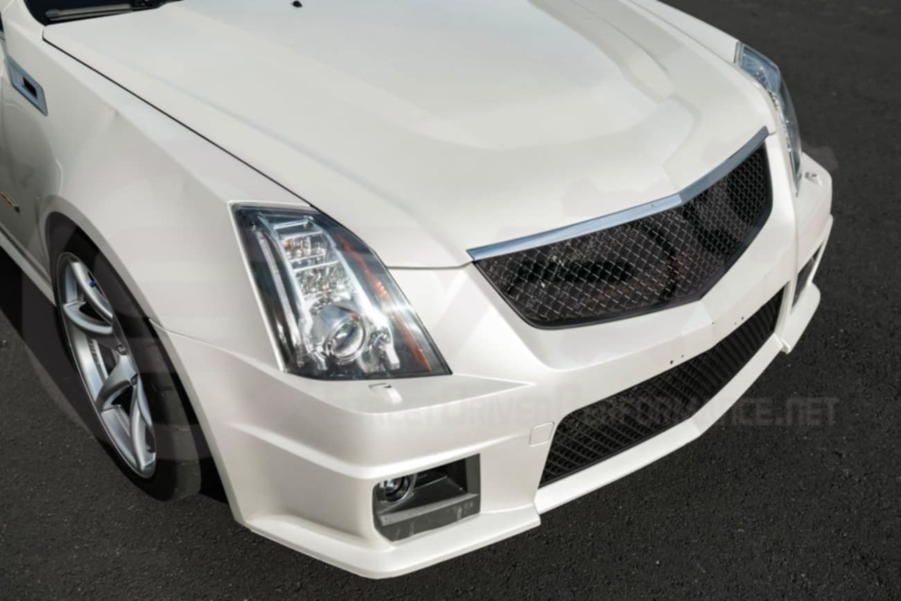 2009-2015 Cadillac CTS-V V2 -  Black front grilles set (blank no emblem)