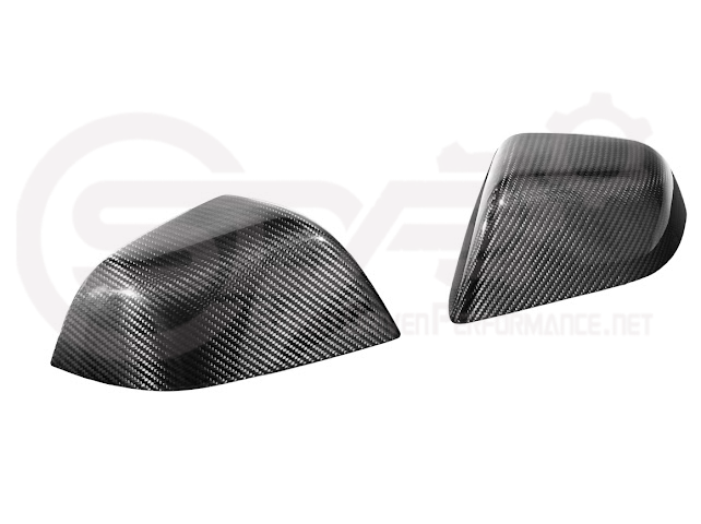 2024-Up Tesla Model 3 | Carbon Fiber Tape On Side Mirror Cap Covers Pair